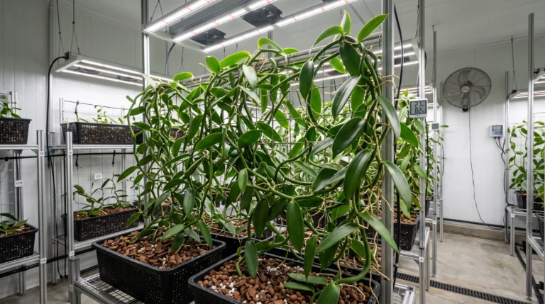 Hydroponic Vanilla Orchids: Vertical Trellising & Hand Pollination