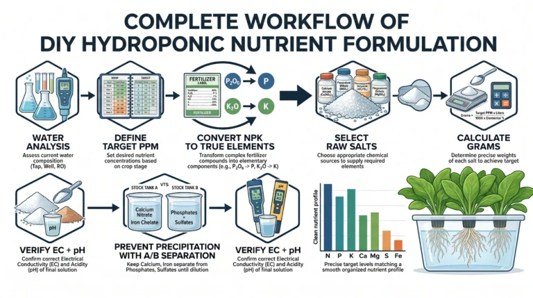 DIY Hydroponic Nutrient Formulation: Master the Exact Salt Mixing Math